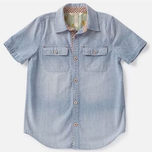 Matilda Jane Joanna Gaines Boys’ HOME FOR DINNER Button-Up Shirt 8 Chambray